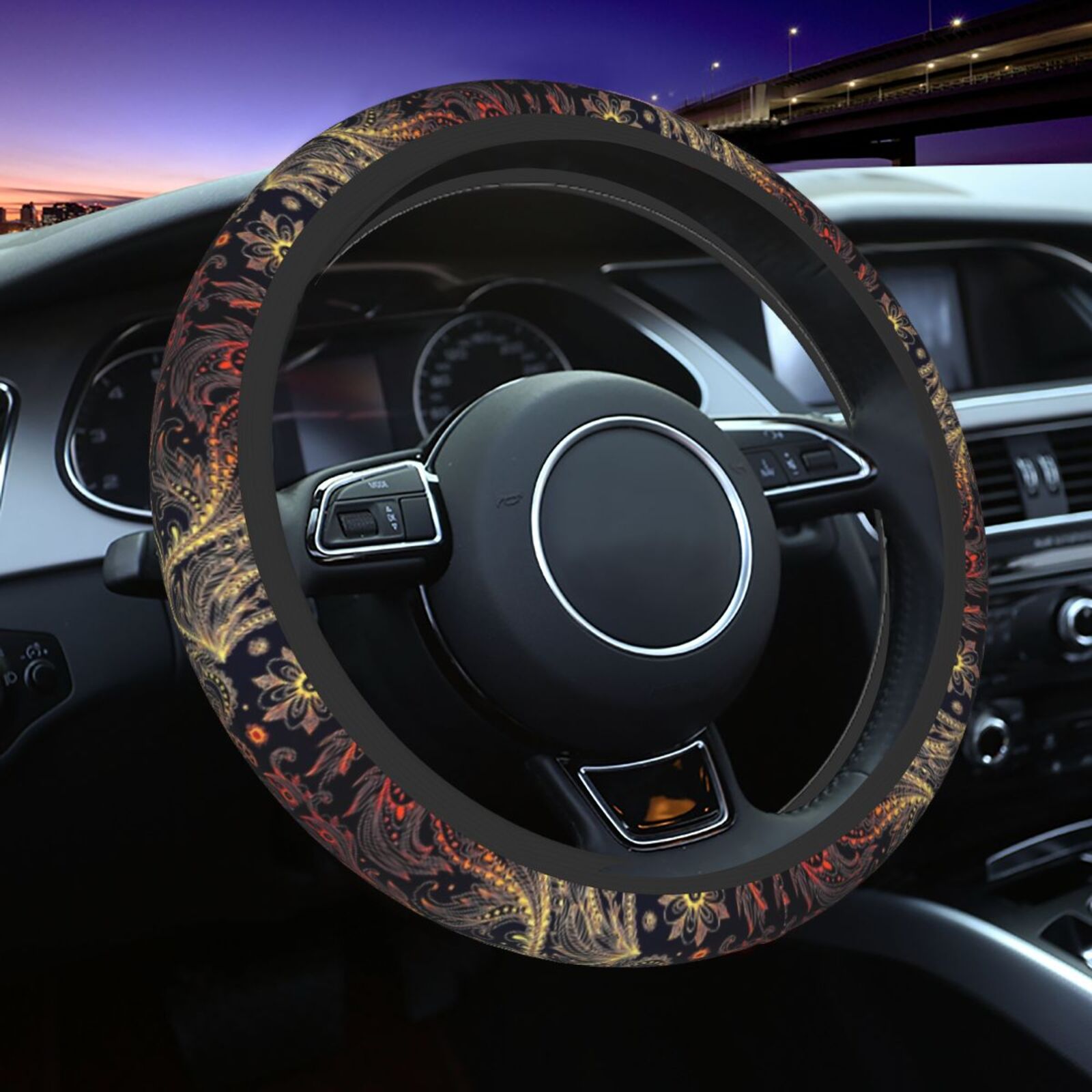 Car Accessories Phoenix - Чехлы на руль с принтом перьев
