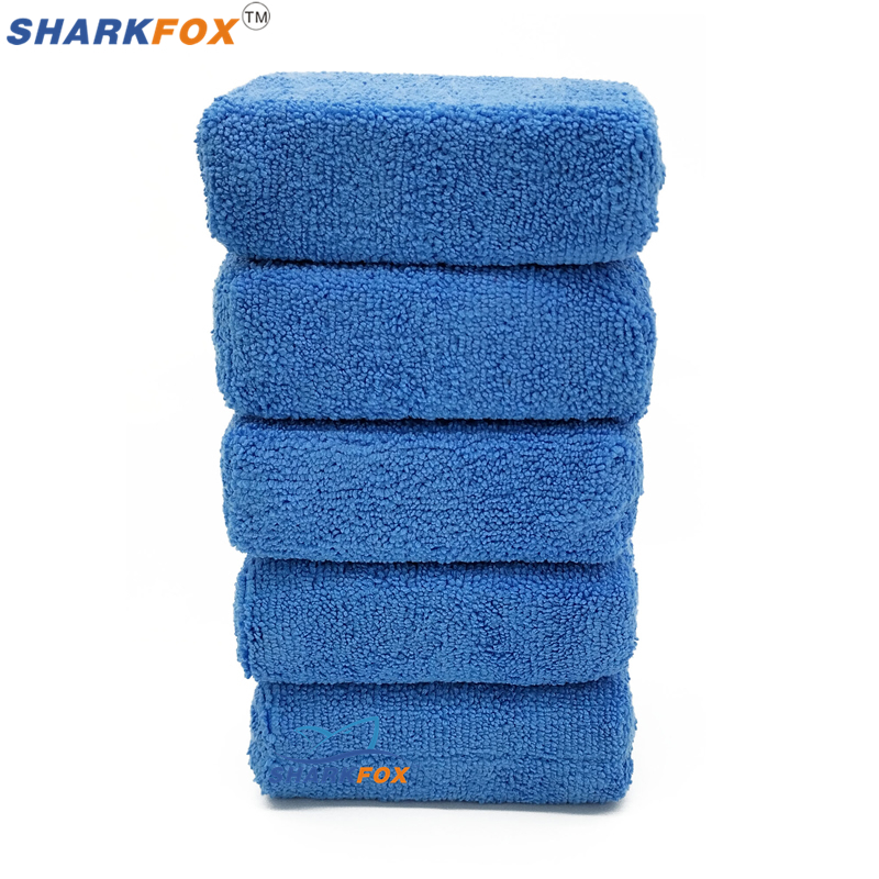 Car Wax Polishing Pad - Sharkfox, 5 шт./лот, прямоугольные аппликаторы из