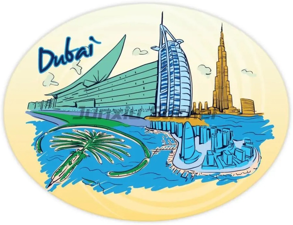 Car Accessories In Dubai - Виниловая наклейка с флагом Дубая для