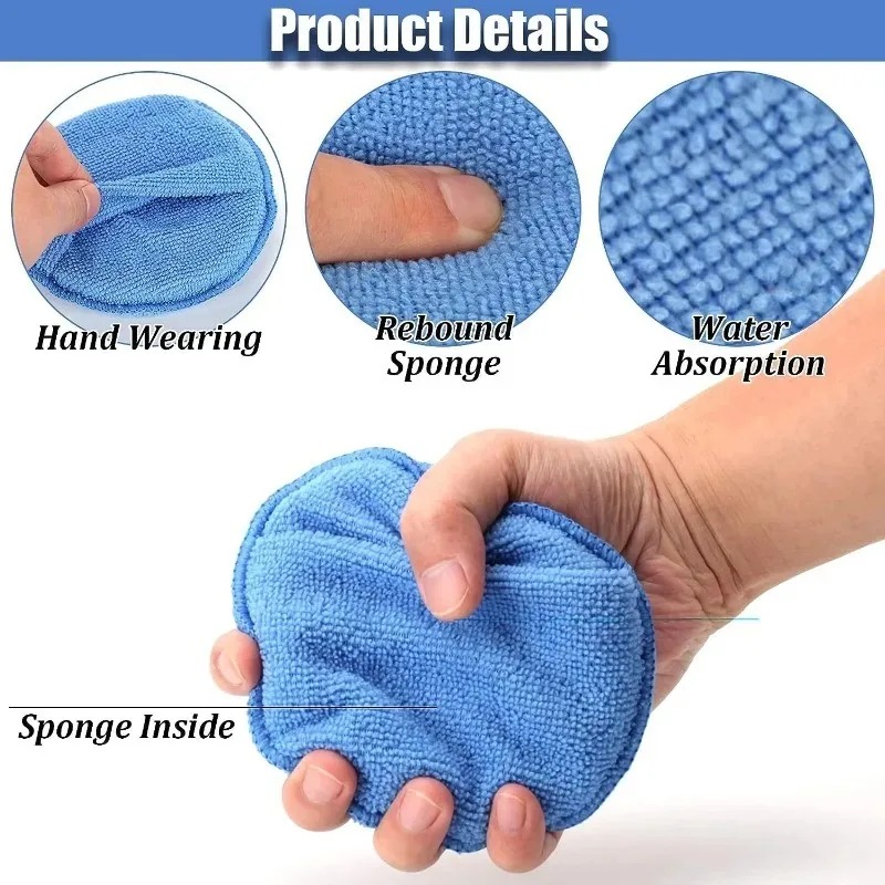 Набор из 10 губок-аппликаторов – обзор и цена Car Wax Polishing Pad