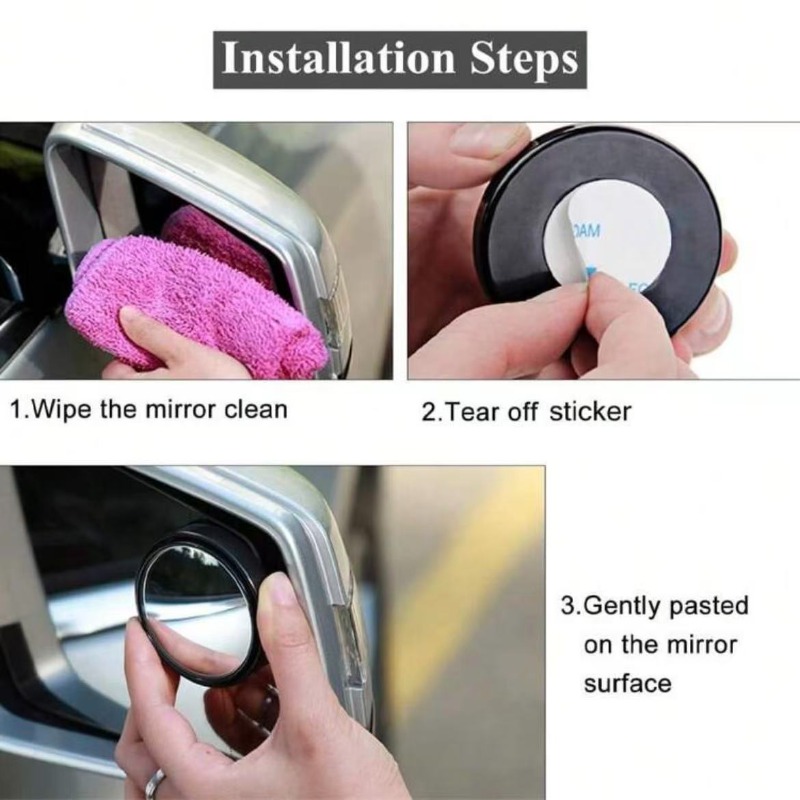 Комплект из 2 круглых выпуклых – обзор и цена Car Blind Spot Mirror